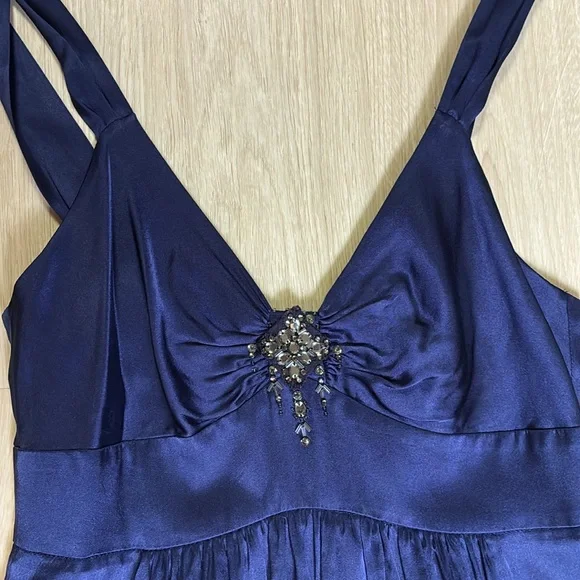 ASO Alice Cullen Twilight New Moon Rebecca Taylor Navy/Purple Dress size 2 - Picture 5 of 8